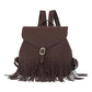 Version marron du sac à dos bohème avec détails vintage