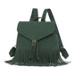 Sac à dos vert avec franges pour un style audacieux