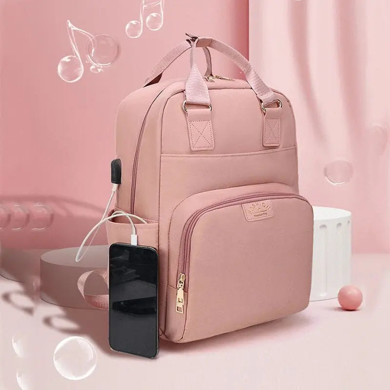Détail du port USB intégré sur le côté du sac