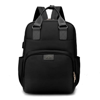 Version noire du sac à dos avec finitions élégantes