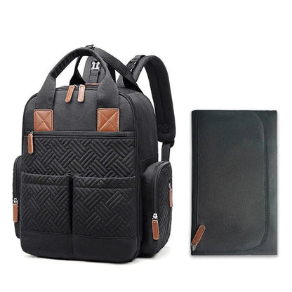 Version noire du sac à langer avec design élégant