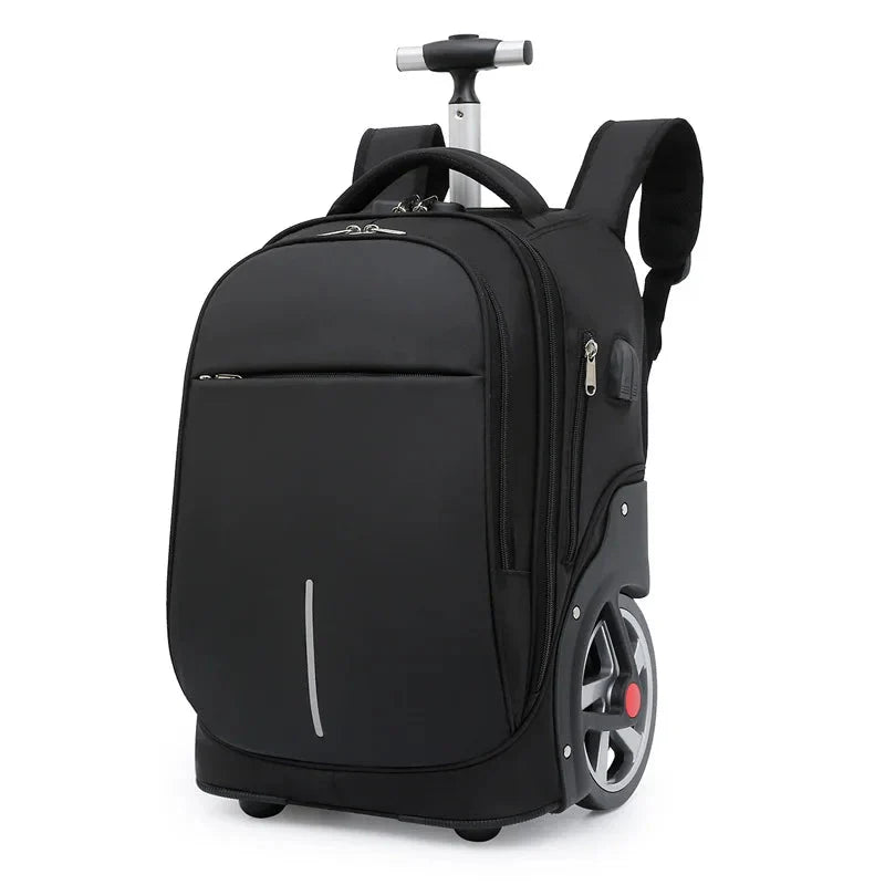 Sac à dos noir avec bandes réfléchissantes et tissu imperméable