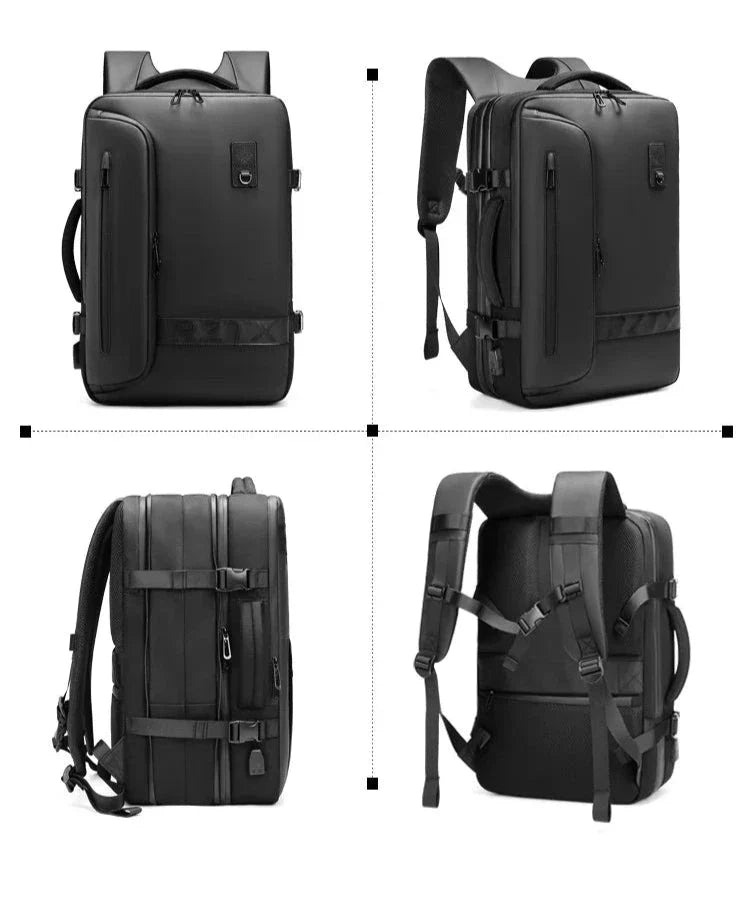 Sac à dos en position étendue, montrant sa capacité de 40 L