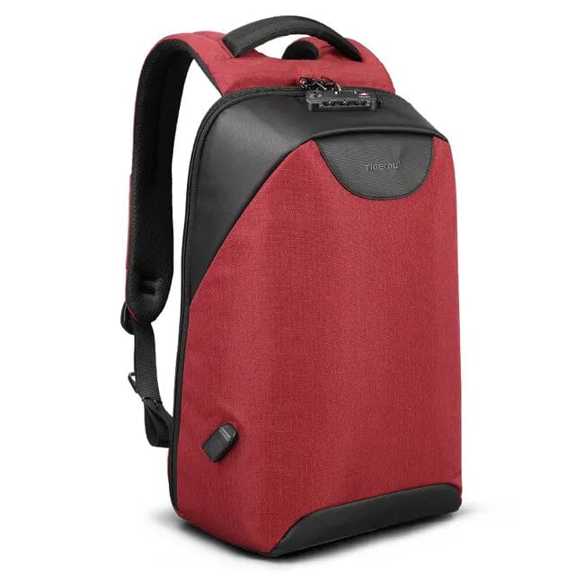 Version rouge du sac à dos avec tissu imperméable