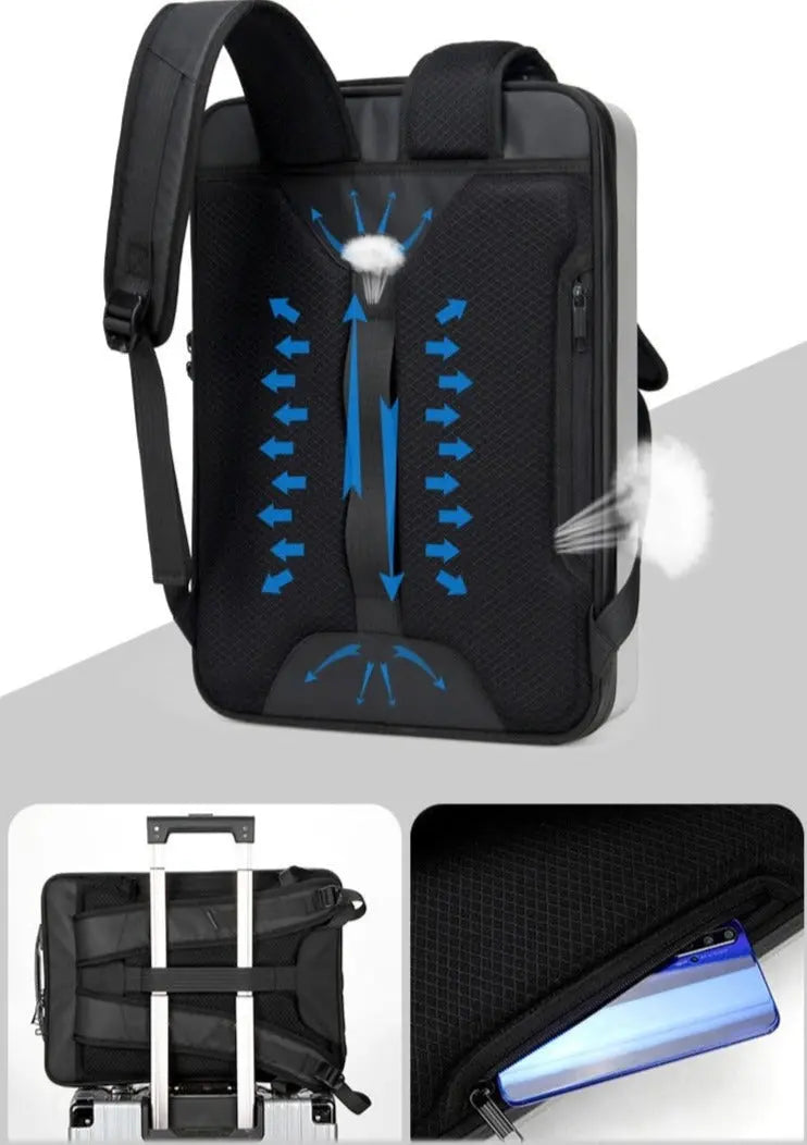 Gros plan sur la serrure TSA à code du sac à dos