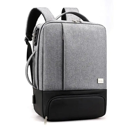Sac à dos gris clair avec design sobre et élégant