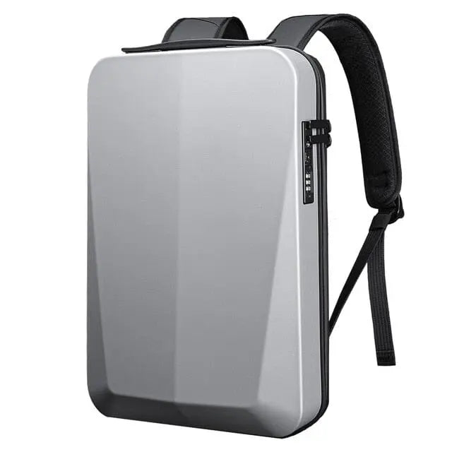 Version grise du sac à dos, mettant en avant sa robustesse