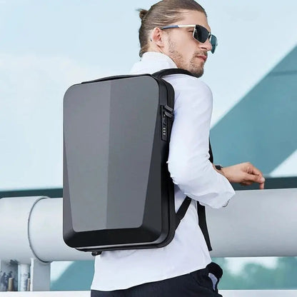 Sac à dos antivol en noir avec design élégant et fin