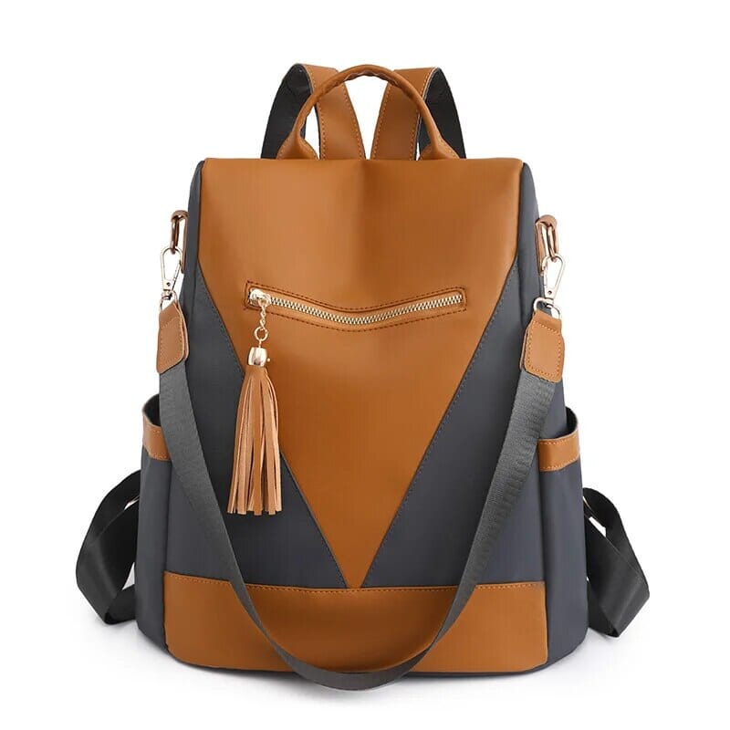 Version grise du sac à dos antivol pour femme
