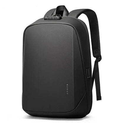 Sac à dos noir montrant la fermeture sécurisée et élégante