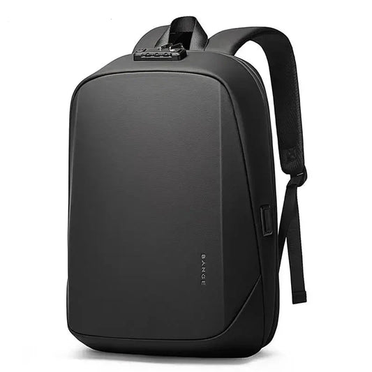 Sac à dos noir montrant la fermeture sécurisée et élégante