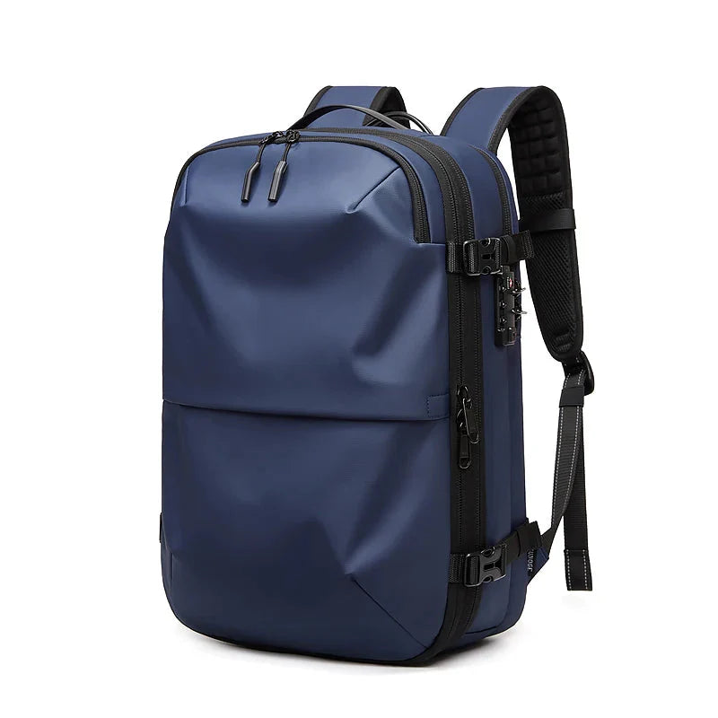 Sac à dos bleu marine idéal pour les voyages en avion