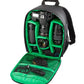 Sac à dos vert avec protection imperméable