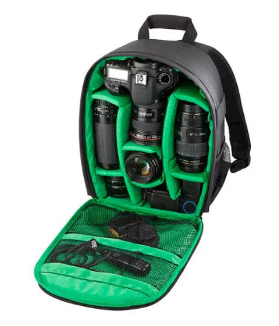 Sac à dos vert avec protection imperméable