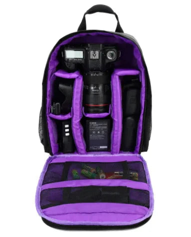 Sac à dos violet avec bretelles ajustables