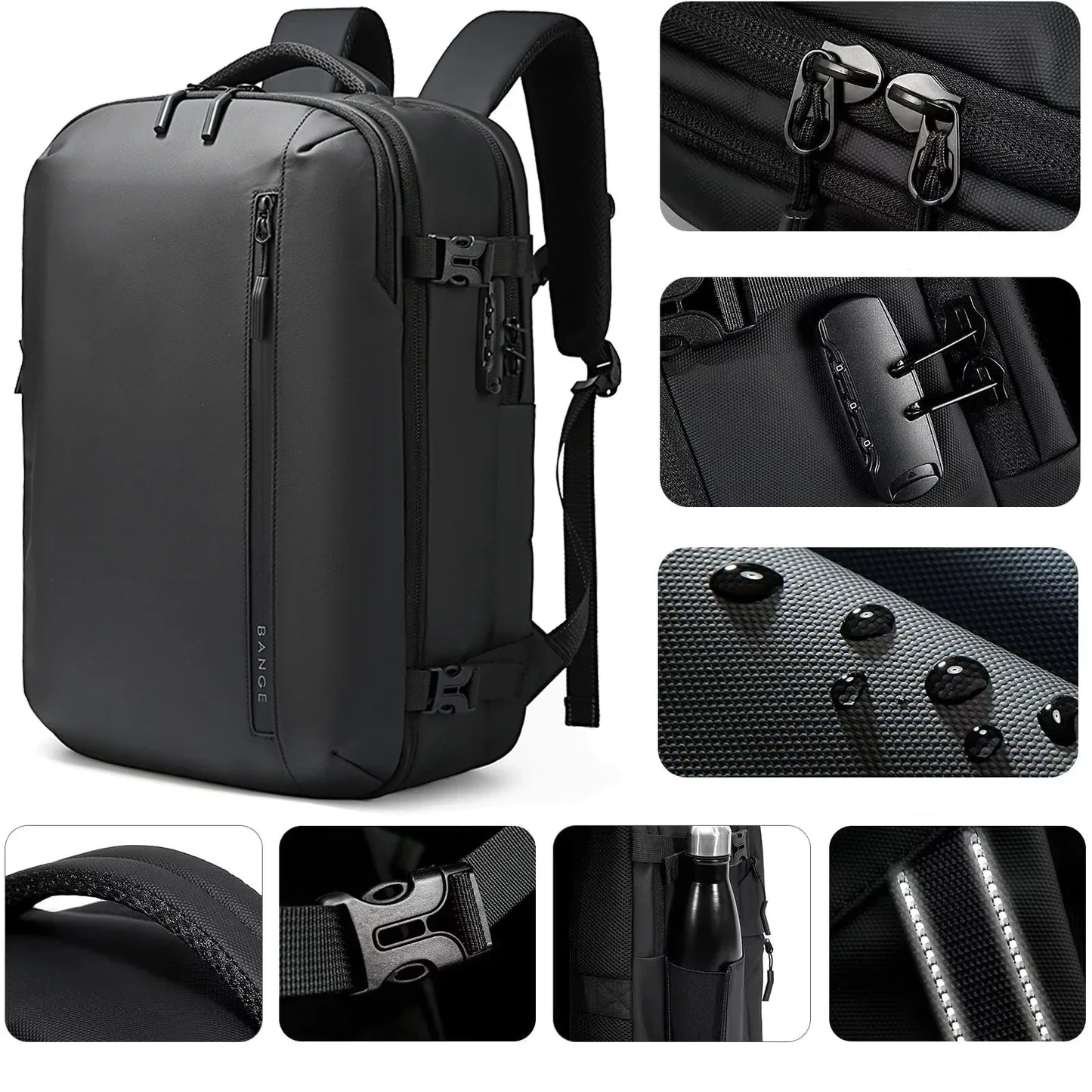 Sac à dos ouvert révélant l'espace pour ordinateur portable