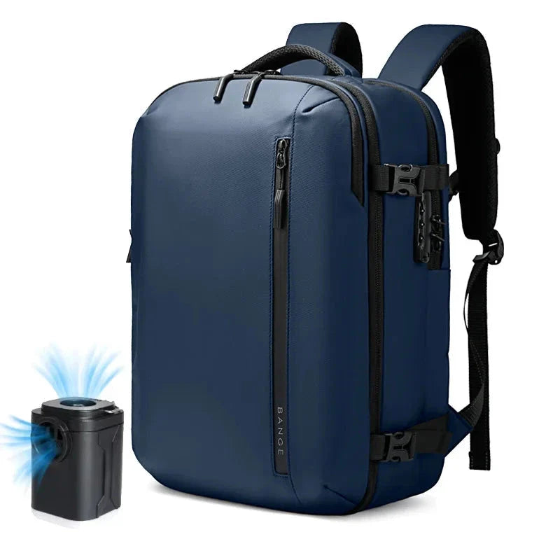 Sac à dos bleu marine avec tissu imperméable en polyester