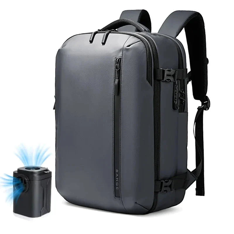 Sac à dos gris avec plusieurs poches pour organisation