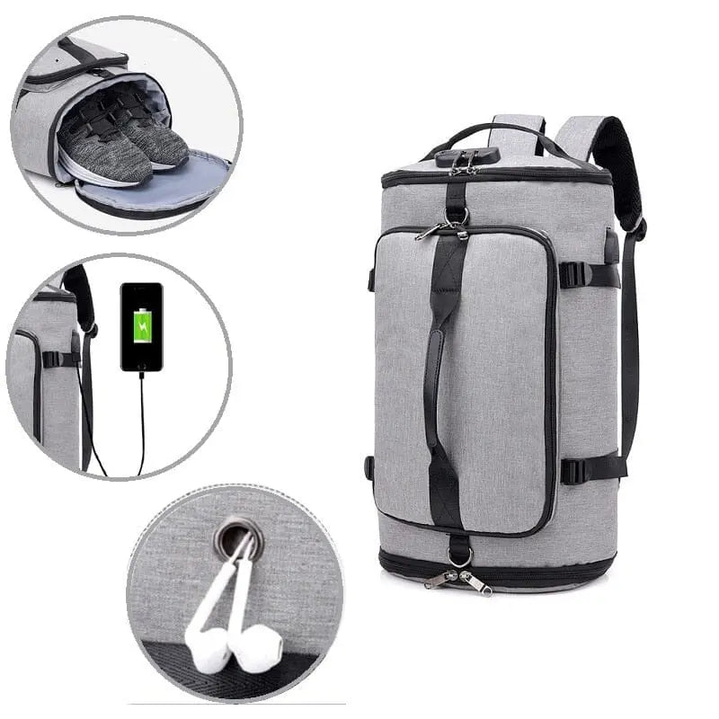 Sac à dos antivol avec serrure à code et port USB intégré