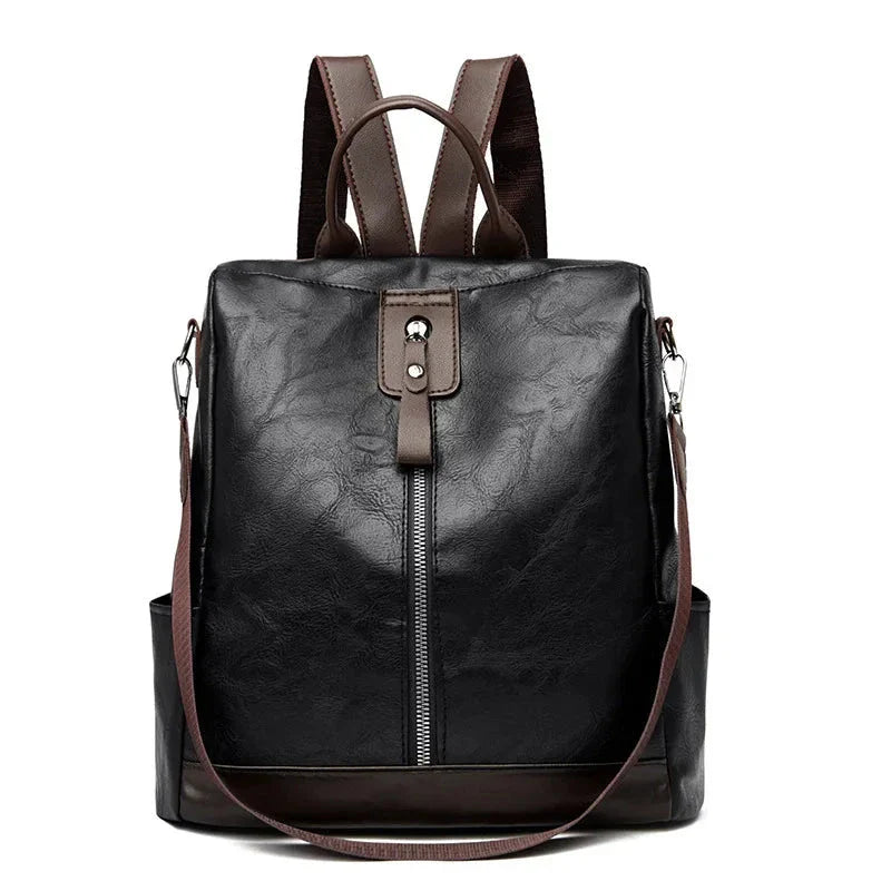 Sac à dos noir avec compartiment sécurisé, vue arrière