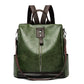 Sac à dos vert avec design vintage, vue latérale