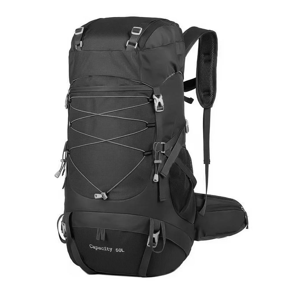 Version noire du sac à dos 50L, élégante et pratique