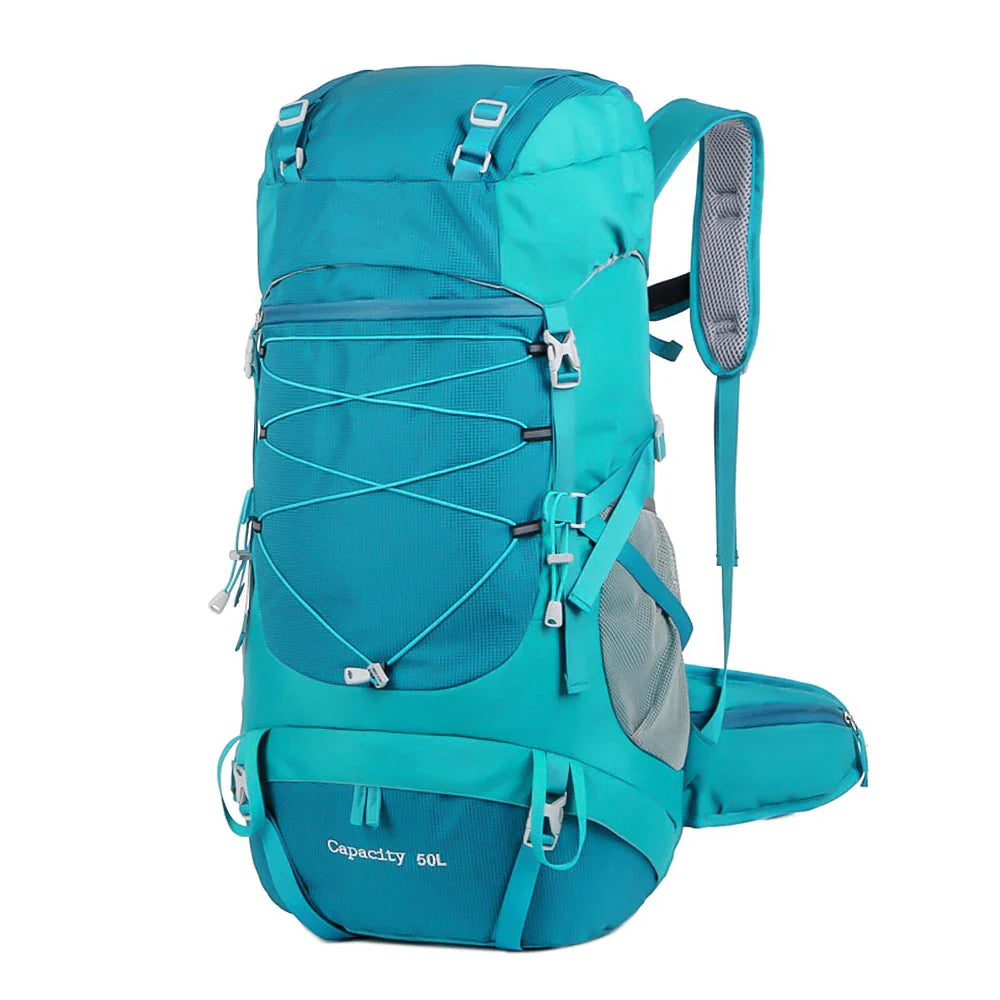 Sac à dos 50L en couleur turquoise, design moderne