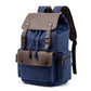 Sac à dos bleu marine avec détails en cuir vieilli