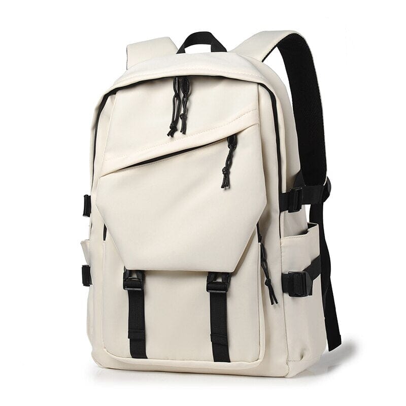 Sac à dos beige avec design urbain et élégant