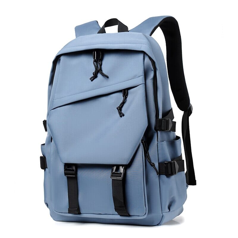 Sac à dos bleu avec bretelles ajustables et confortables