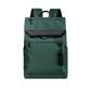 Sac à dos vert avec compartiments multiples visibles