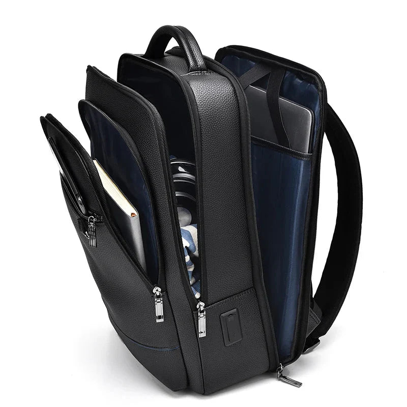 Sac à dos ouvert montrant le compartiment pour ordinateur