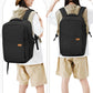 Sac à dos cabine gris avec poches multiples visibles