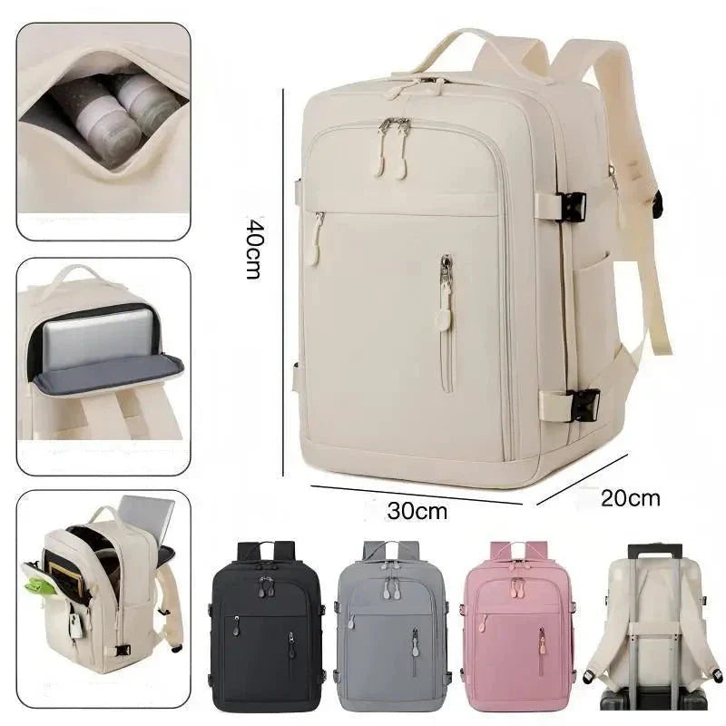 Vue de côté du sac à dos cabine avec poches zippées