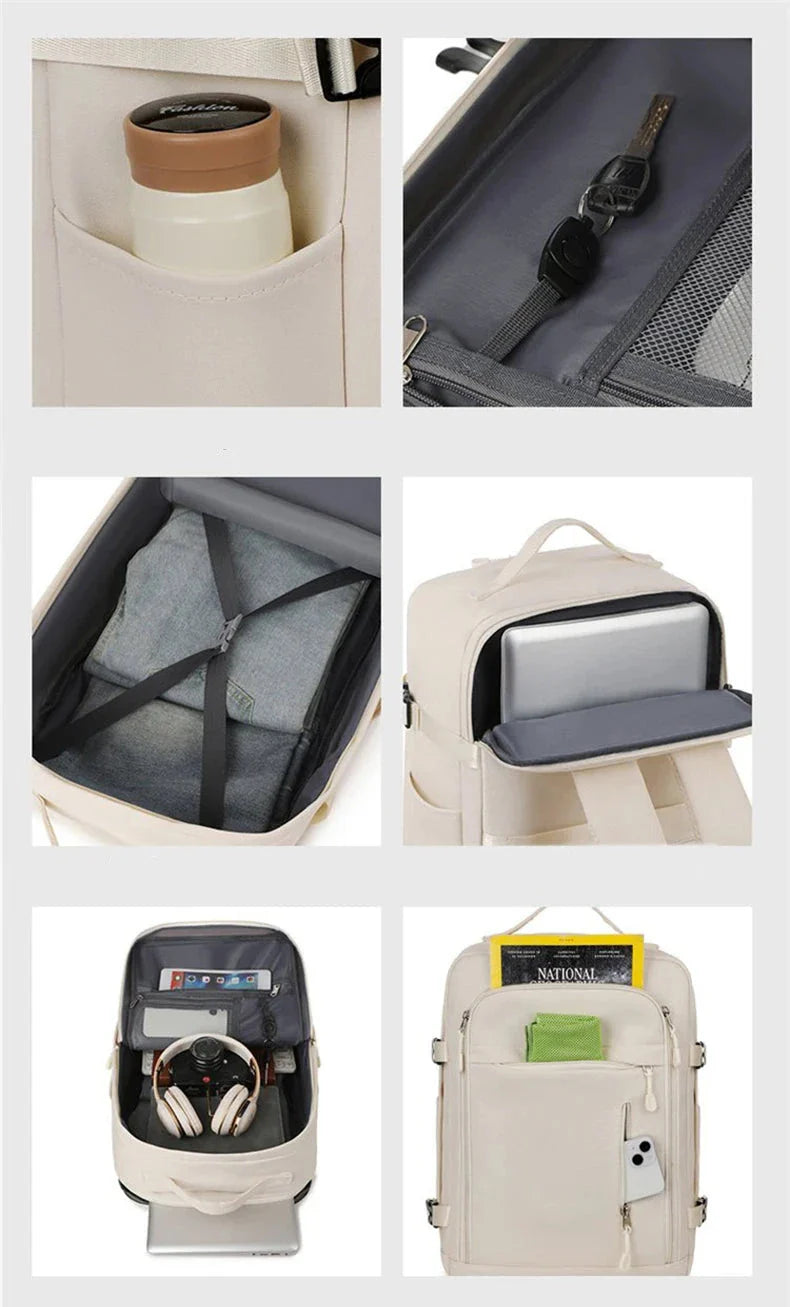 Sac à dos ouvert montrant l'intérieur spacieux et organisé