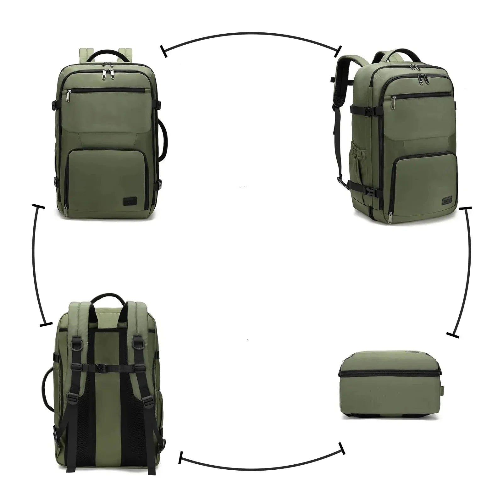 Sac à dos cabine montrant l'intérieur spacieux