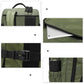 Vue de profil du sac à dos avec poches ouvertes