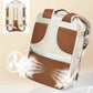 Détail du port USB intégré sur le sac à dos cabine