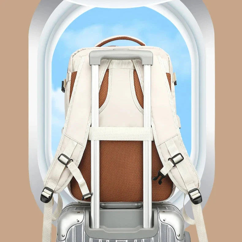 Sac à dos ouvert révélant la poche pour ordinateur portable