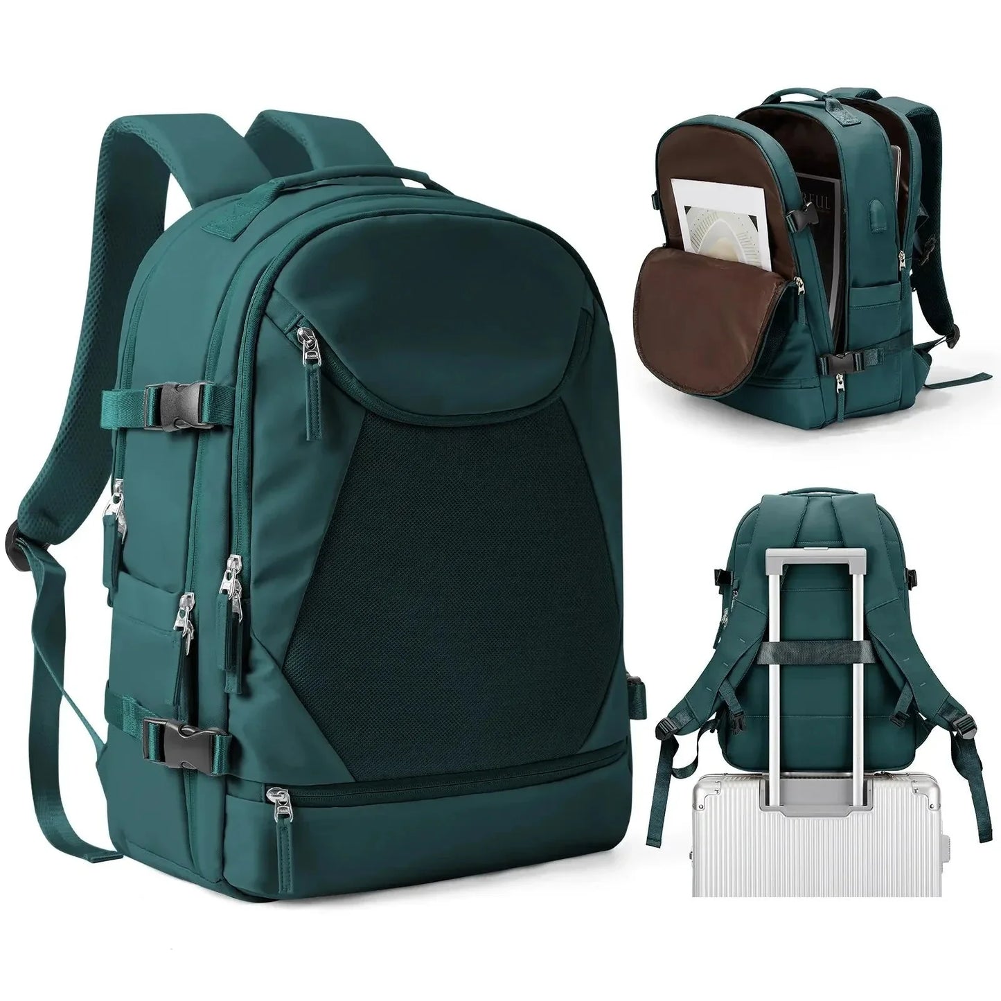 Sac à dos bleu marine avec poche pour ordinateur portable