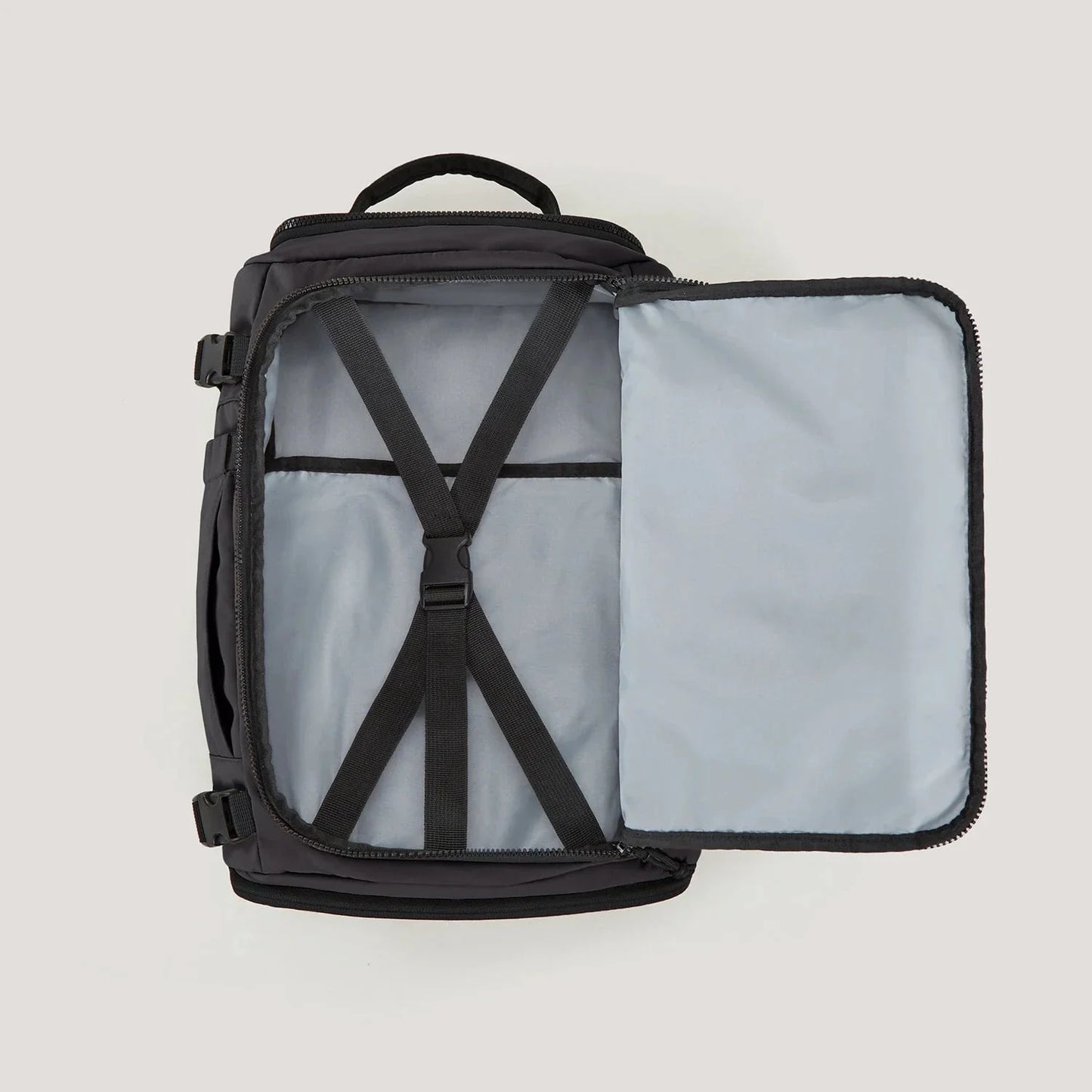Détail des coutures renforcées du sac à dos