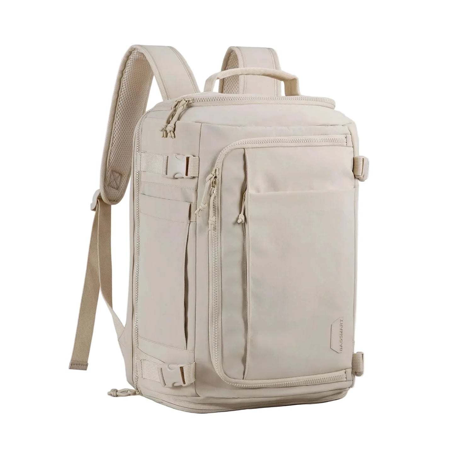 Sac à dos beige avec design moderne et pratique