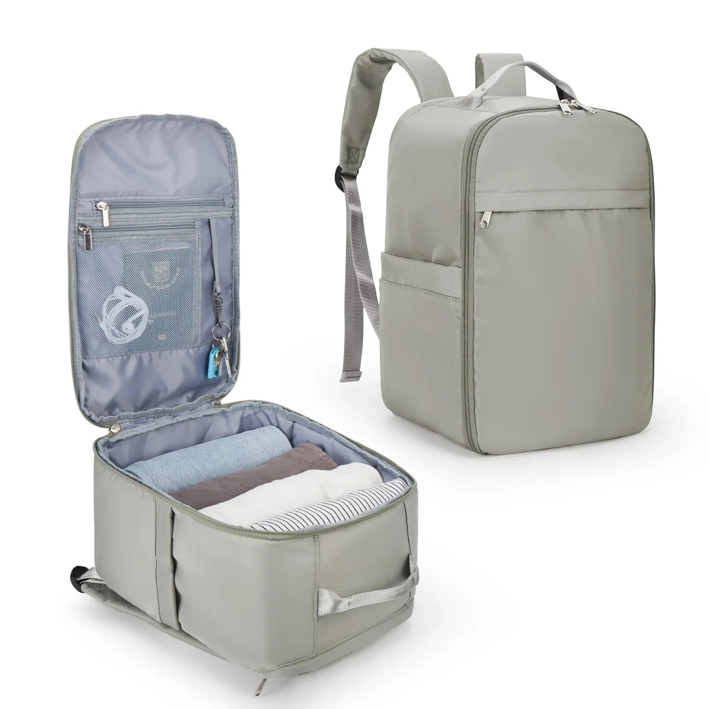 Sac à dos cabine marron avec poche pour ordinateur portable