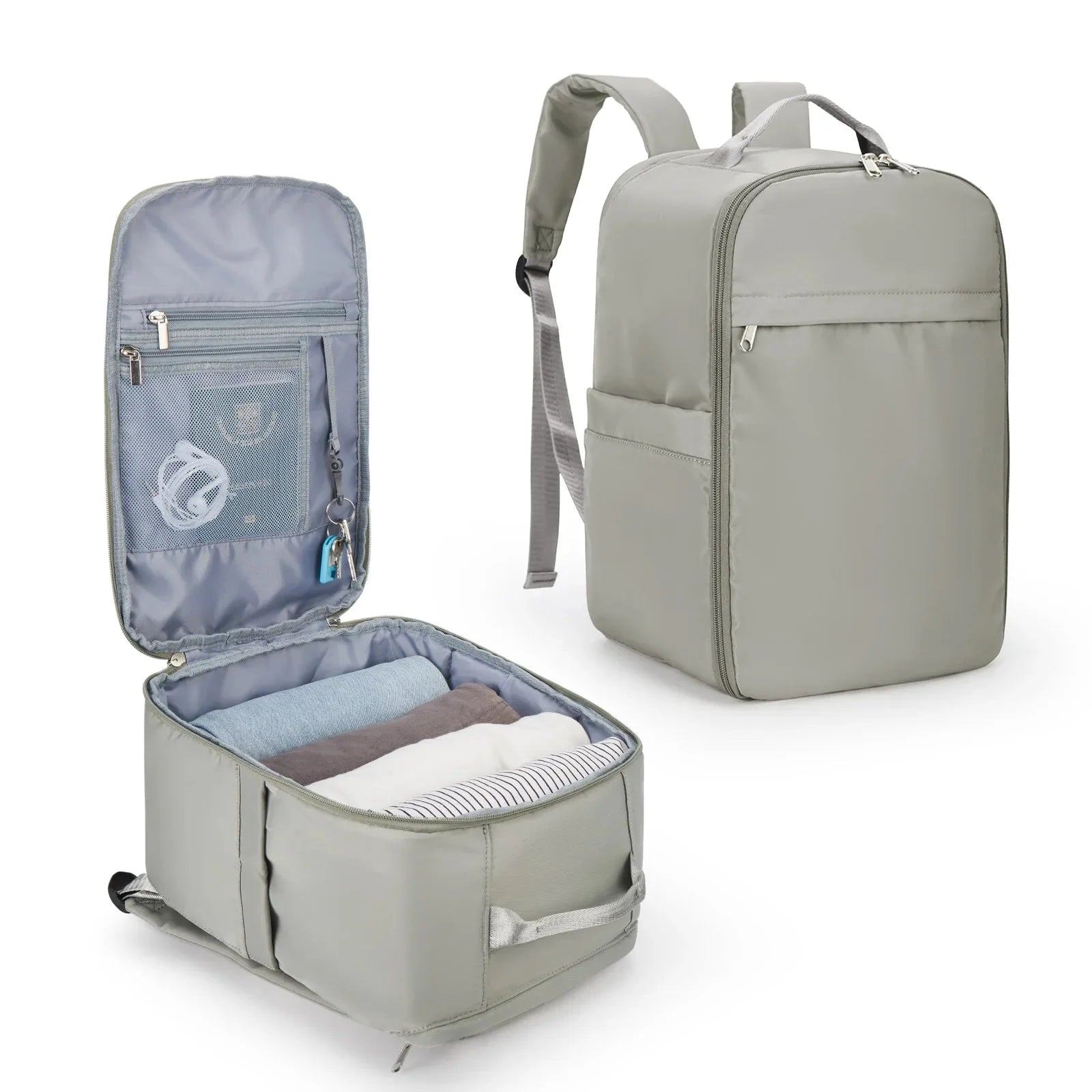 Sac à dos cabine marron avec poche pour ordinateur portable
