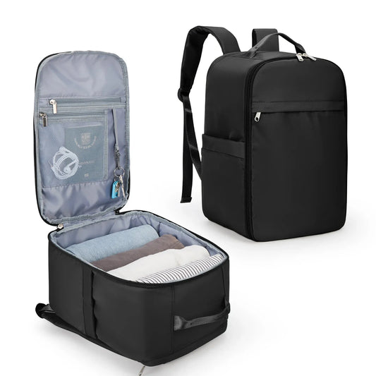 Sac à dos cabine noir, sangle pour valise intégrée