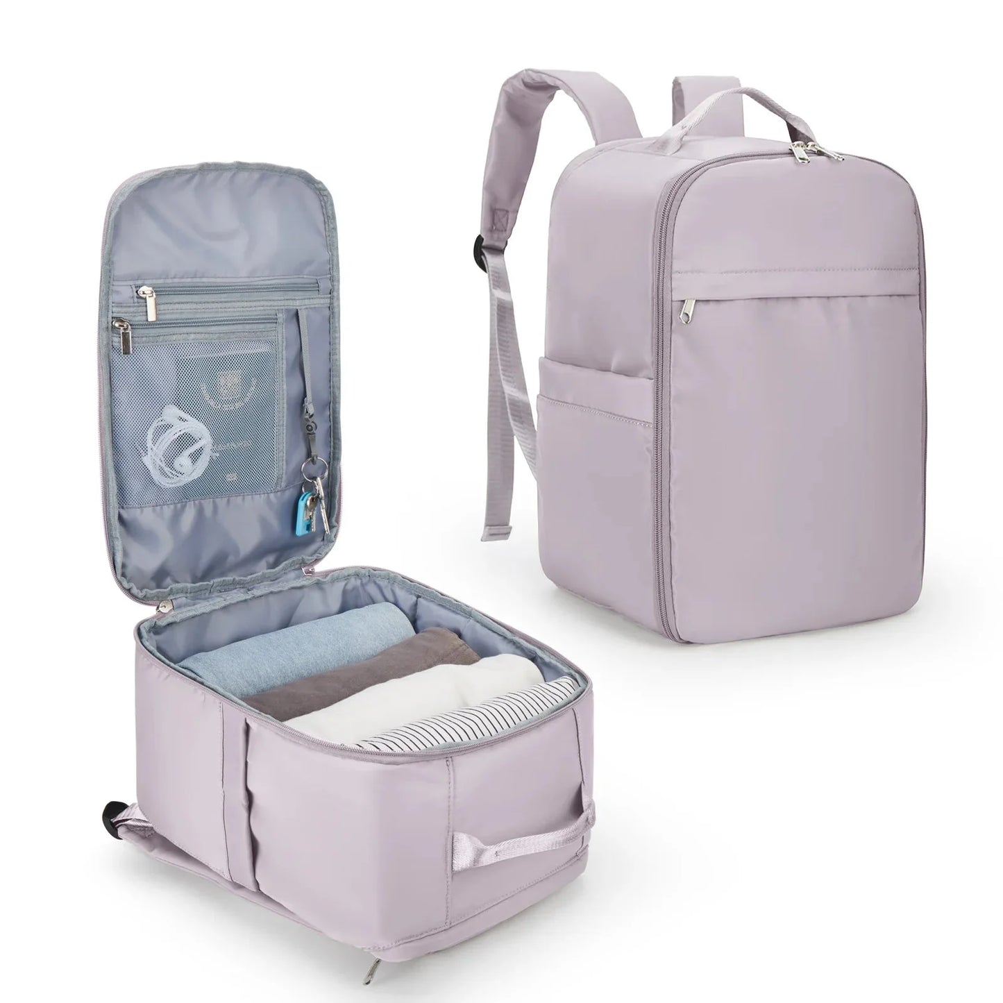 Sac à dos cabine rose avec bretelles rembourrées