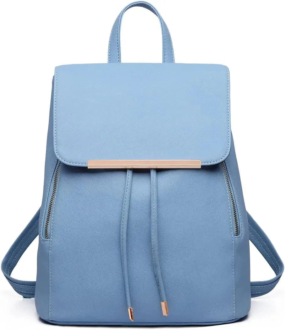 Sac à dos bleu pour femme, parfait pour la ville