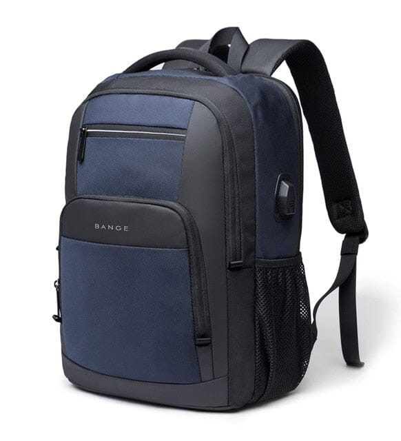 Sac à dos connecté bleu avec sangle pour valise