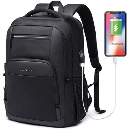Sac à dos noir avec multiples compartiments organisateurs