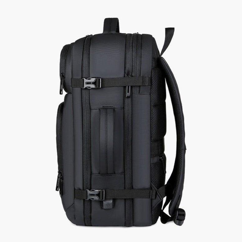 Vue de dessus du sac à dos, montrant l'accès facile aux poches